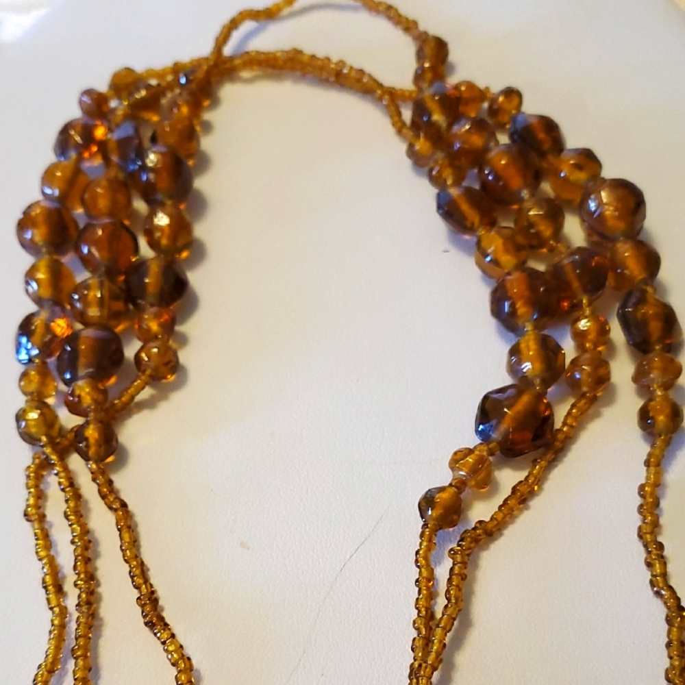 Vintage Art Glass Czech Bead Necklace. #2646